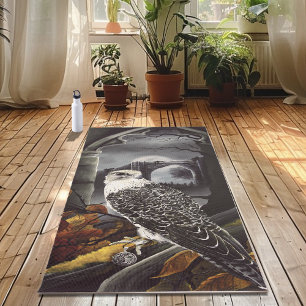 Mysterieuze Herfst Gotische Valken Maneschijn Ruïn Yogamat