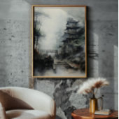 Mysterieuze Japanse tempel Foto Afdruk