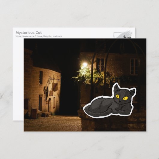 Mysterieuze Kat Briefkaart (Voorkant / Achterkant)