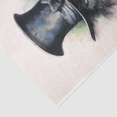 Mysterieuze kat in zwart pet Hallo "Darlin" Tissuepapier (Detail)