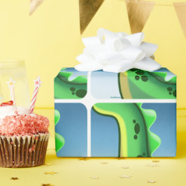 MYSTERIEUZE LANGE NEK DINOSAURUS door Jeff Willis  Cadeaupapier