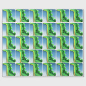 MYSTERIEUZE LANGE NEK DINOSAURUS door Jeff Willis  Cadeaupapier (Vlak)