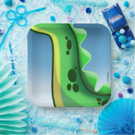 MYSTERIEUZE LANGE NEK DINOSAURUS door Jeff Willis  Papieren Bordje