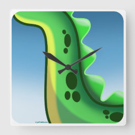 MYSTERIEUZE LANGE NEK DINOSAURUS door Jeff Willis  Vierkante Klok