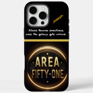 Mysterieuze lichten zweven 's nachts boven Area 51 iPhone 16 Pro Max Hoesje