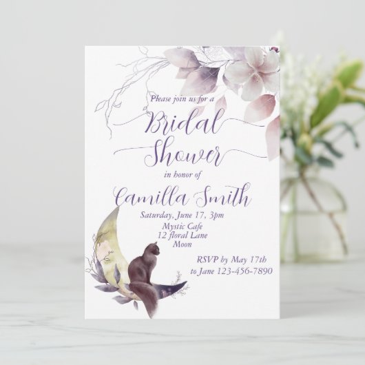 Mysterieuze Maan Tuin Bruidsdouche Kaart (Staand voorkant)