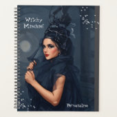 Mysterieuze Maan Witchy Mischief Quote GrayJournal Planner (Voorkant)