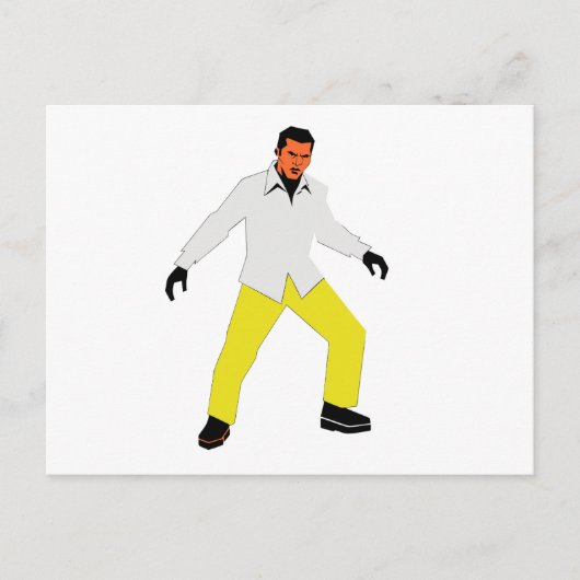 Mysterieuze man blik briefkaart (Voorkant)