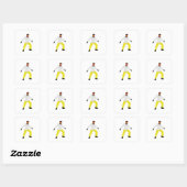 Mysterieuze man blik vierkante sticker (Vel)