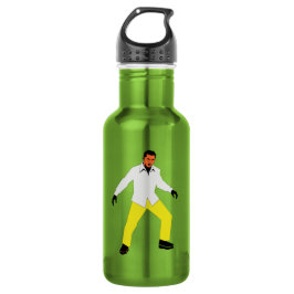 Mysterieuze man blik waterfles