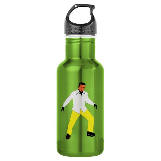 Mysterieuze man blik waterfles (Voorkant)