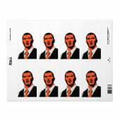 Mysterieuze man uiterlijk etiket (Full Sheet)
