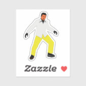 Mysterieuze man uiterlijk sticker (Vel)