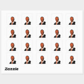 Mysterieuze man uiterlijk vierkante sticker (Vel)
