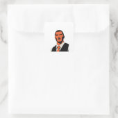 Mysterieuze man uiterlijk vierkante sticker (Tas)