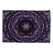 Mysterieuze Mandala Roots Flowers Paarse Magenta Kussensloop (Achterkant-Links)