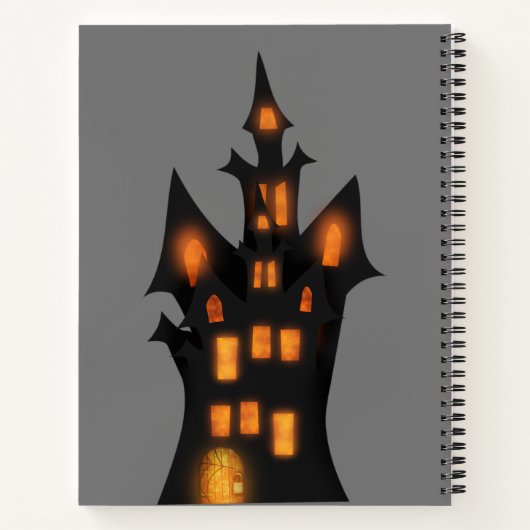 Mysterieuze memoires: Halloween Custom 8.5" x 11" Notitieboek (Achterkant)