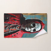 Mysterieuze met capuchon beklede schedelfiguur bad handdoek (Handdoek)