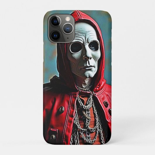 Mysterieuze met capuchon beklede schedelfiguur Case-Mate iPhone case (Achterkant)