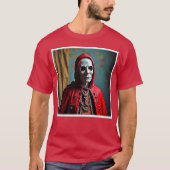 Mysterieuze met capuchon beklede schedelfiguur t-shirt (Voorkant)