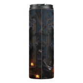 Mysterieuze Metal Skull Tumbler Wrap | Gotische sc Thermosbeker (Achterkant)