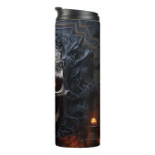 Mysterieuze Metal Skull Tumbler Wrap | Gotische sc Thermosbeker (Geroteerd rechts)