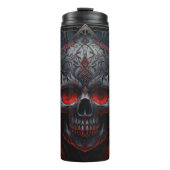 Mysterieuze Metal Skull Tumbler Wrap | Gotische sc Thermosbeker (Voorkant)