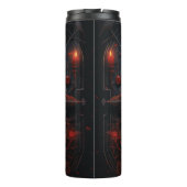 Mysterieuze Metal Skull Tumbler Wrap | Gotische sc Thermosbeker (Achterkant)