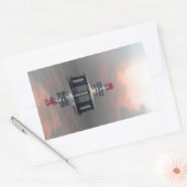 Mysterieuze metalen structuur rechthoekige sticker (Envelop)