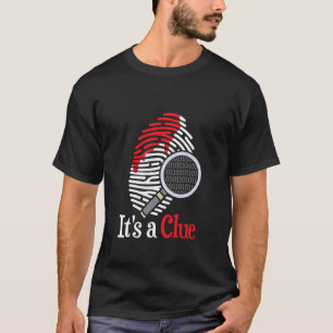 Mysterieuze minnaar vingerafdruk aanwijzing ontwer t-shirt