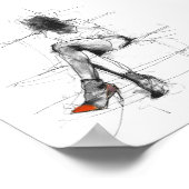 Mysterieuze Mode - Abstracte vrouw op hakken Poster (Hoek)
