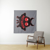 Mysterieuze Mothman Silhouet met Rode Ogen Wandkleed (In Situ (horizontaal))