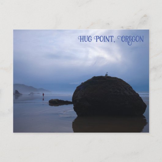 Mysterieuze Pacific Hug Point Beach Oregon Briefkaart (Voorkant)