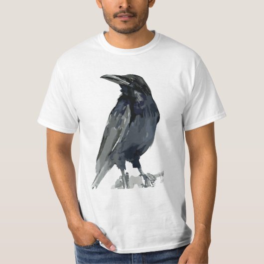 Mysterieuze raafillustratie t-shirt (Voorkant)