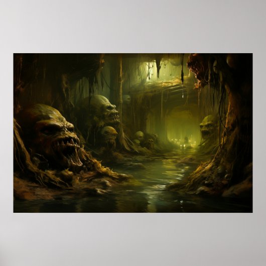 Mysterieuze Retraite in Monster Swamp Poster (Voorkant)