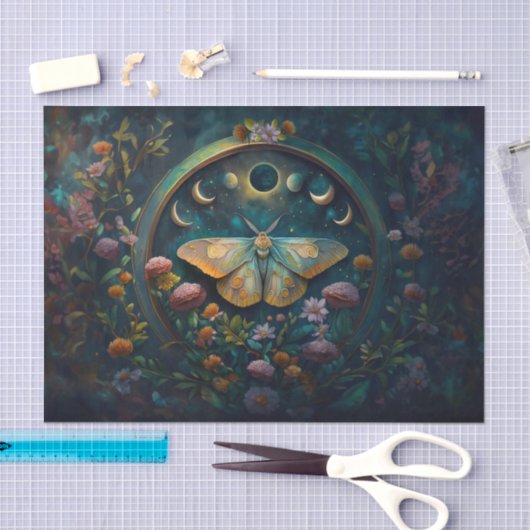 Mysterieuze schemerpoort, mot & eclips tissuepapier (Craft)