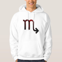 Mysterieuze Schorpioendiepte - Zwarte en diepe rod Hoodie