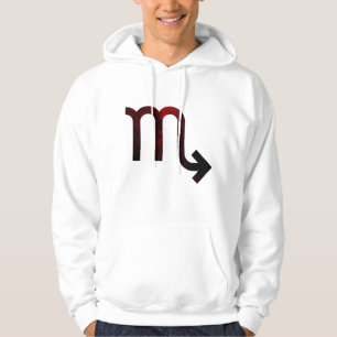 Mysterieuze Schorpioendiepte - Zwarte en diepe rod Hoodie