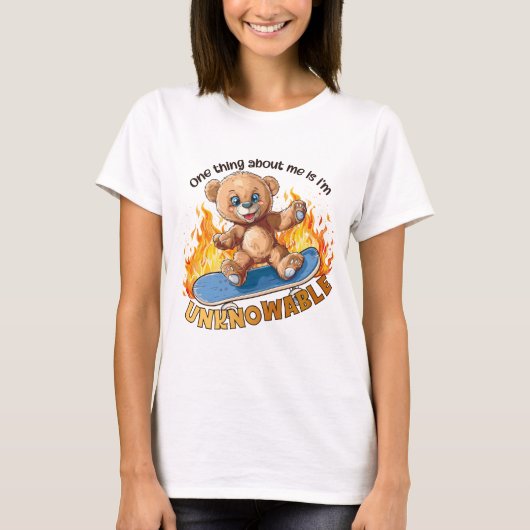 Mysterieuze Skateboard Beer T-shirt (Voorkant)