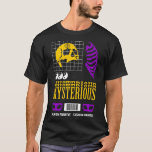 Mysterieuze trieste esthetische edgy streetwear t-shirt