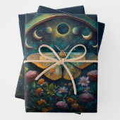 Mysterieuze Twilight Portal, Mystic Floral Fantasy Inpakpapier Vel (In situ)