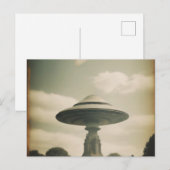 Mysterieuze ufo briefkaart (Voorkant / Achterkant)