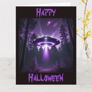 Mysterieuze UFO Halloween Kaart