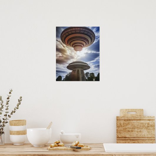 Mysterieuze ufo poster (Keuken)