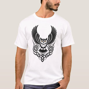 Mysterieuze Uil Illustratie Ontwerp T-shirt