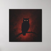 Mysterieuze uil in de nacht canvas afdruk (Voorkant)