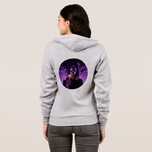 Mysterieuze Vegas Night Hoodie 💜🎭 (Achterkant volledig)