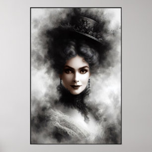 Mysterieuze Victoriaanse Vrouw Portret Kunst Poster