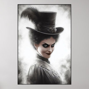 Mysterieuze Victoriaanse Vrouw Portret Kunst Poster