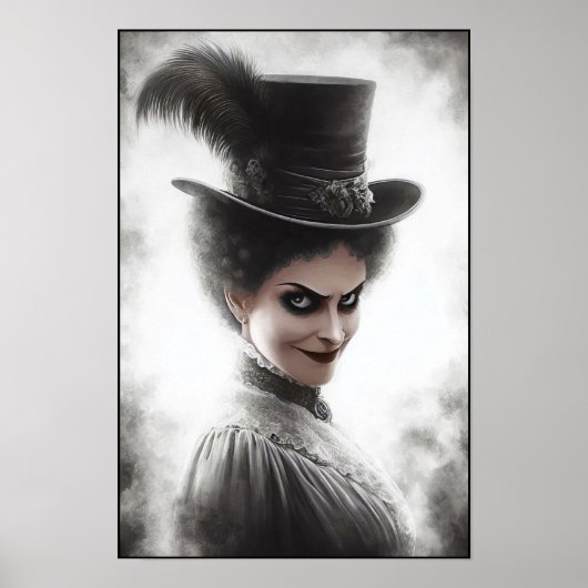 Mysterieuze Victoriaanse Vrouw Portret Kunst Poster (Voorkant)